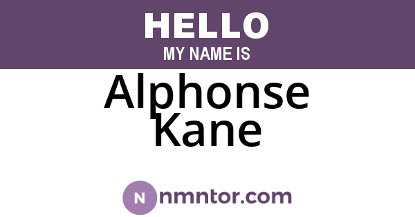 Alphonse Kane