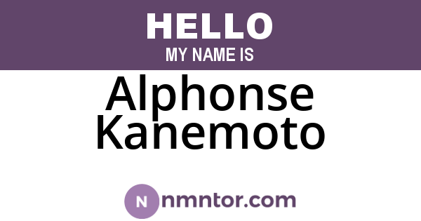 Alphonse Kanemoto
