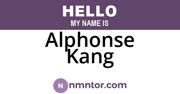 Alphonse Kang