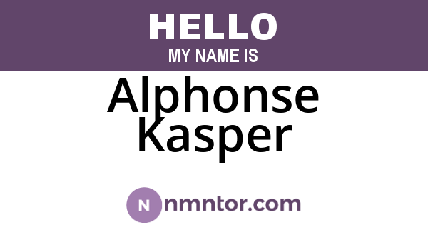 Alphonse Kasper