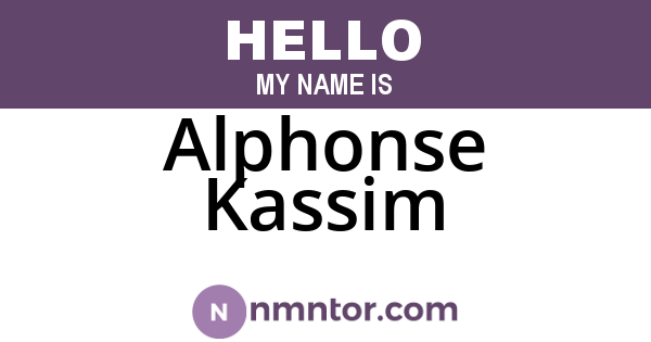 Alphonse Kassim