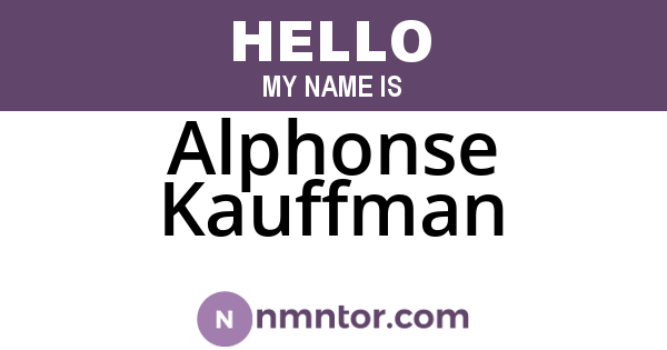 Alphonse Kauffman