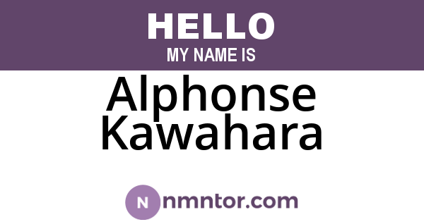 Alphonse Kawahara