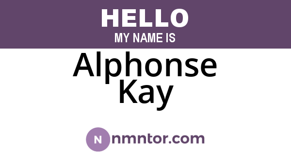 Alphonse Kay