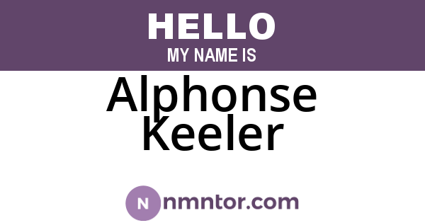 Alphonse Keeler
