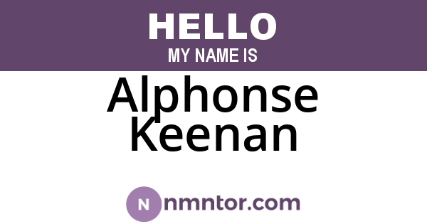Alphonse Keenan