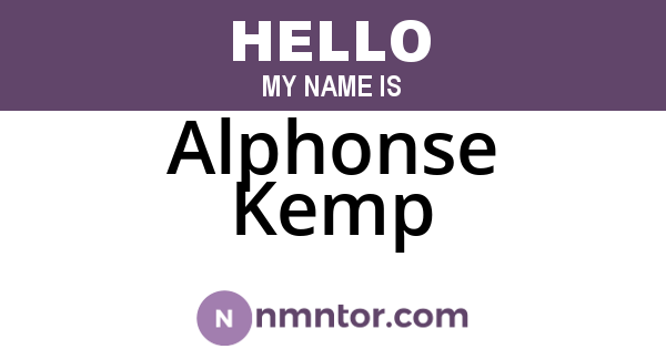 Alphonse Kemp