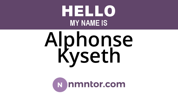 Alphonse Kyseth