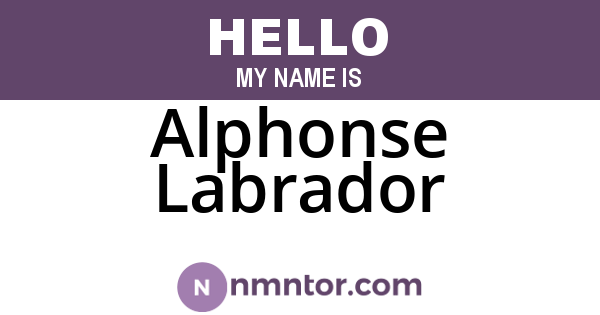 Alphonse Labrador