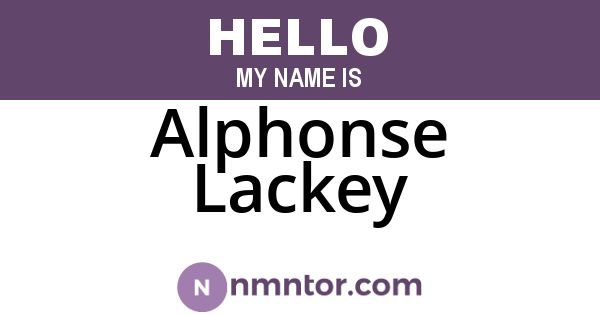 Alphonse Lackey