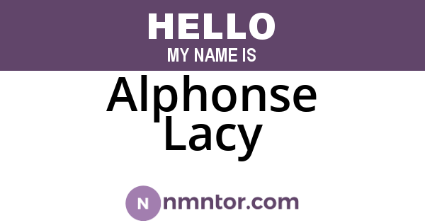 Alphonse Lacy