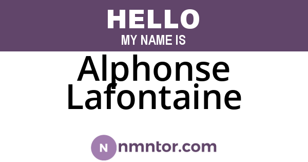 Alphonse Lafontaine