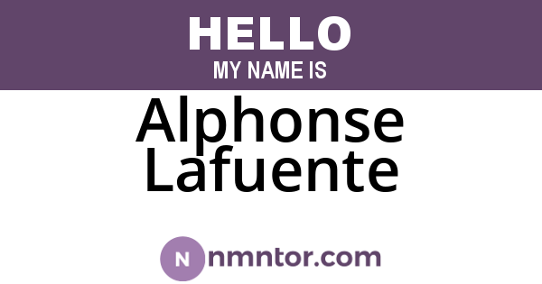 Alphonse Lafuente