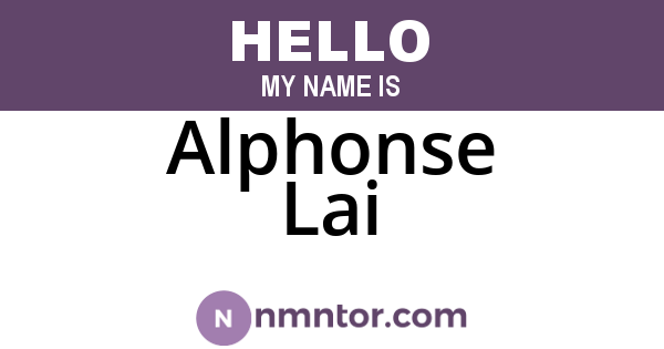 Alphonse Lai