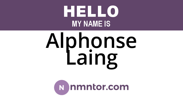 Alphonse Laing
