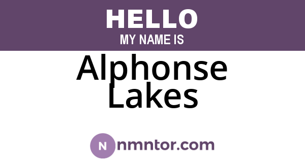 Alphonse Lakes
