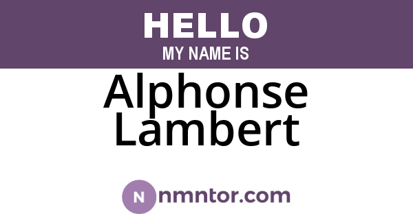 Alphonse Lambert