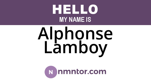 Alphonse Lamboy