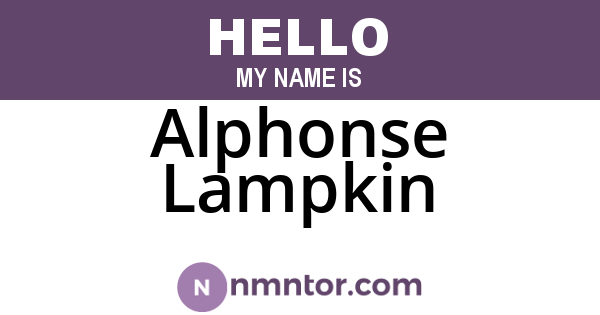 Alphonse Lampkin