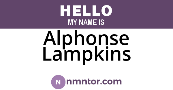 Alphonse Lampkins