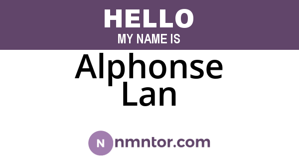 Alphonse Lan