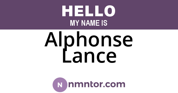 Alphonse Lance