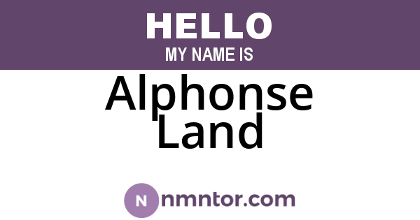 Alphonse Land