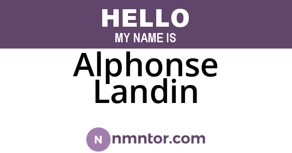 Alphonse Landin