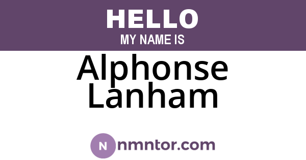 Alphonse Lanham