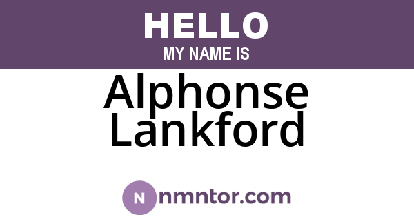 Alphonse Lankford