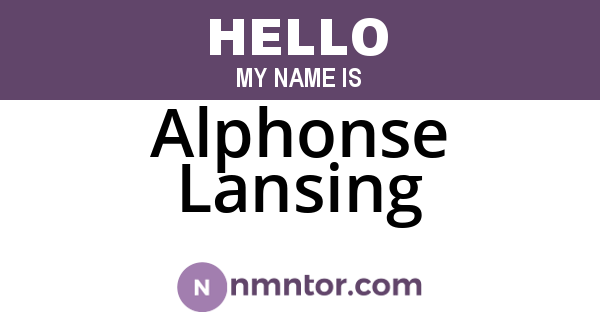 Alphonse Lansing
