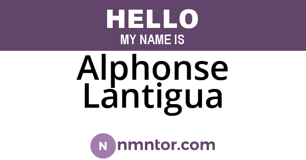 Alphonse Lantigua