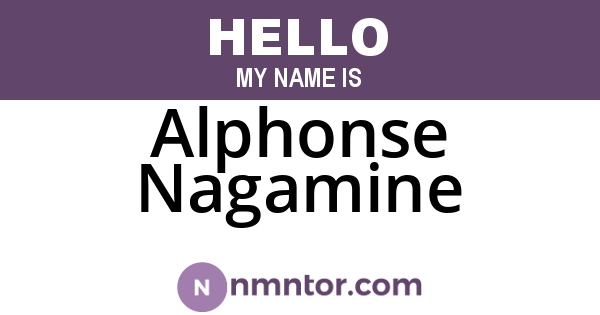 Alphonse Nagamine