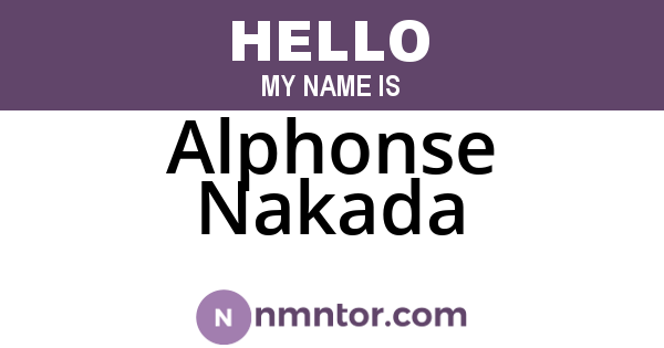 Alphonse Nakada