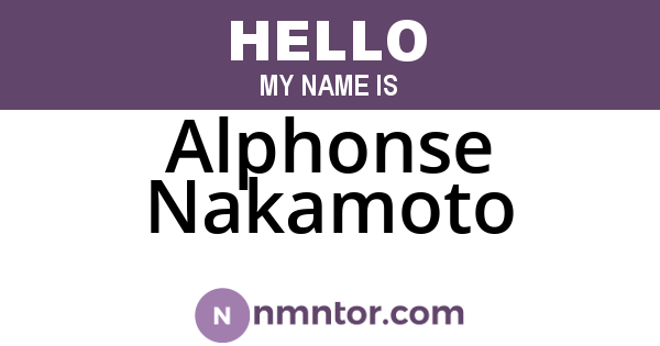 Alphonse Nakamoto