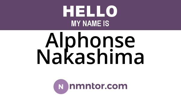 Alphonse Nakashima