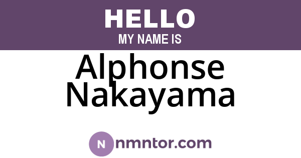 Alphonse Nakayama