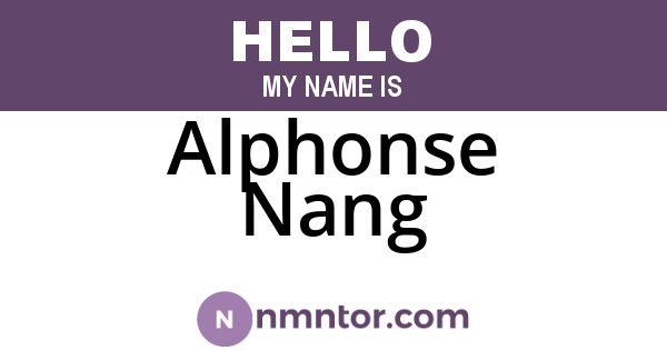 Alphonse Nang