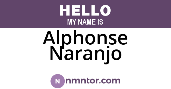 Alphonse Naranjo