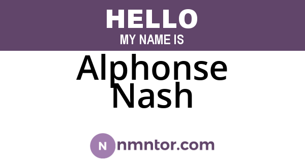 Alphonse Nash