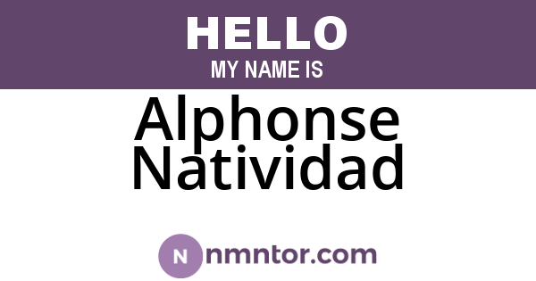 Alphonse Natividad