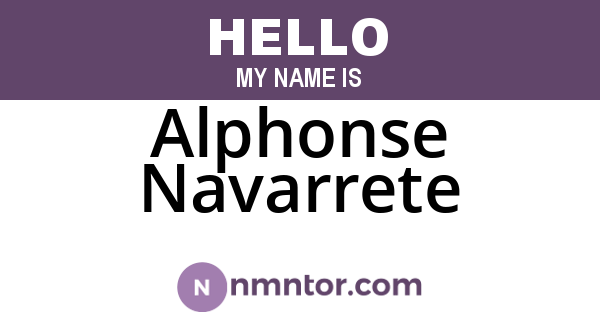 Alphonse Navarrete