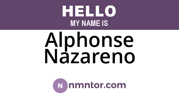 Alphonse Nazareno