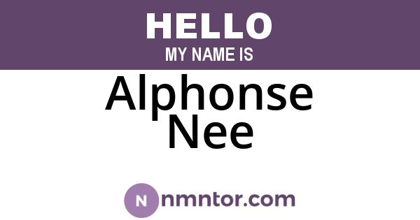 Alphonse Nee