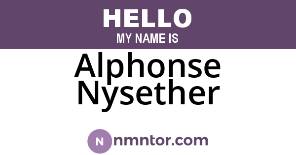 Alphonse Nysether