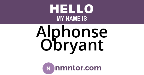 Alphonse Obryant