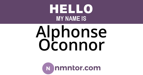 Alphonse Oconnor