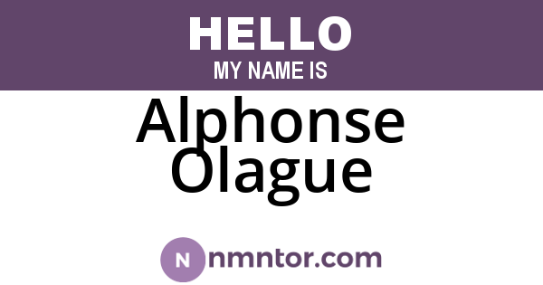 Alphonse Olague