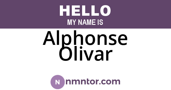 Alphonse Olivar