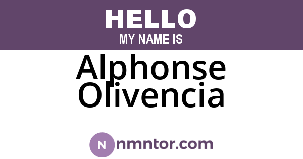 Alphonse Olivencia